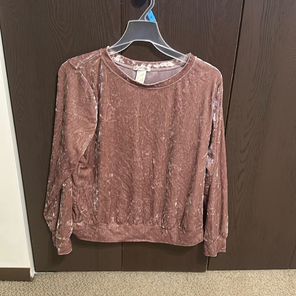Matty M pink long sleeve pullover - size M